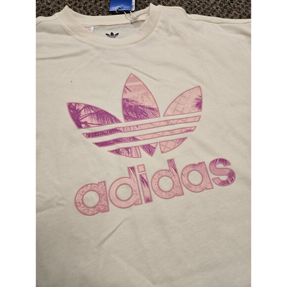 NWT Adidas Originals Tee 'Cream White' (Kids L) JD2916 - Picture 6 of 9